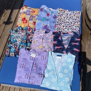 Scrub Jacket Printed Lot Size Large